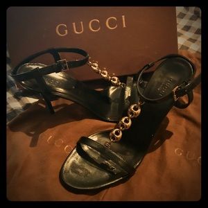 Gucci Stiletto t strap sandals
